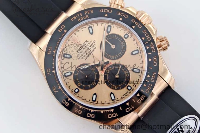 0202 WrinkleFree Daytona 116515 RG TWF 1:1 Best Edition 904L Steel RG Black Dial on Oysterflex Strap A 2417